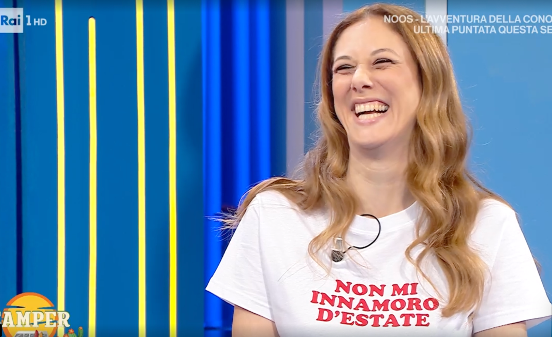 Pescheria Mon Amour indossato dalla fashion reporter Valeria Oppenheimer nella puntata speciale di “Camper” su Rai 1
