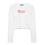 Long Sleeve Cropped Box “Abbracciami Ubriacami"