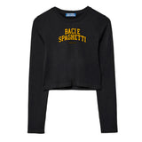 Long Sleeve Cropped Box “Baci e spaghetti"