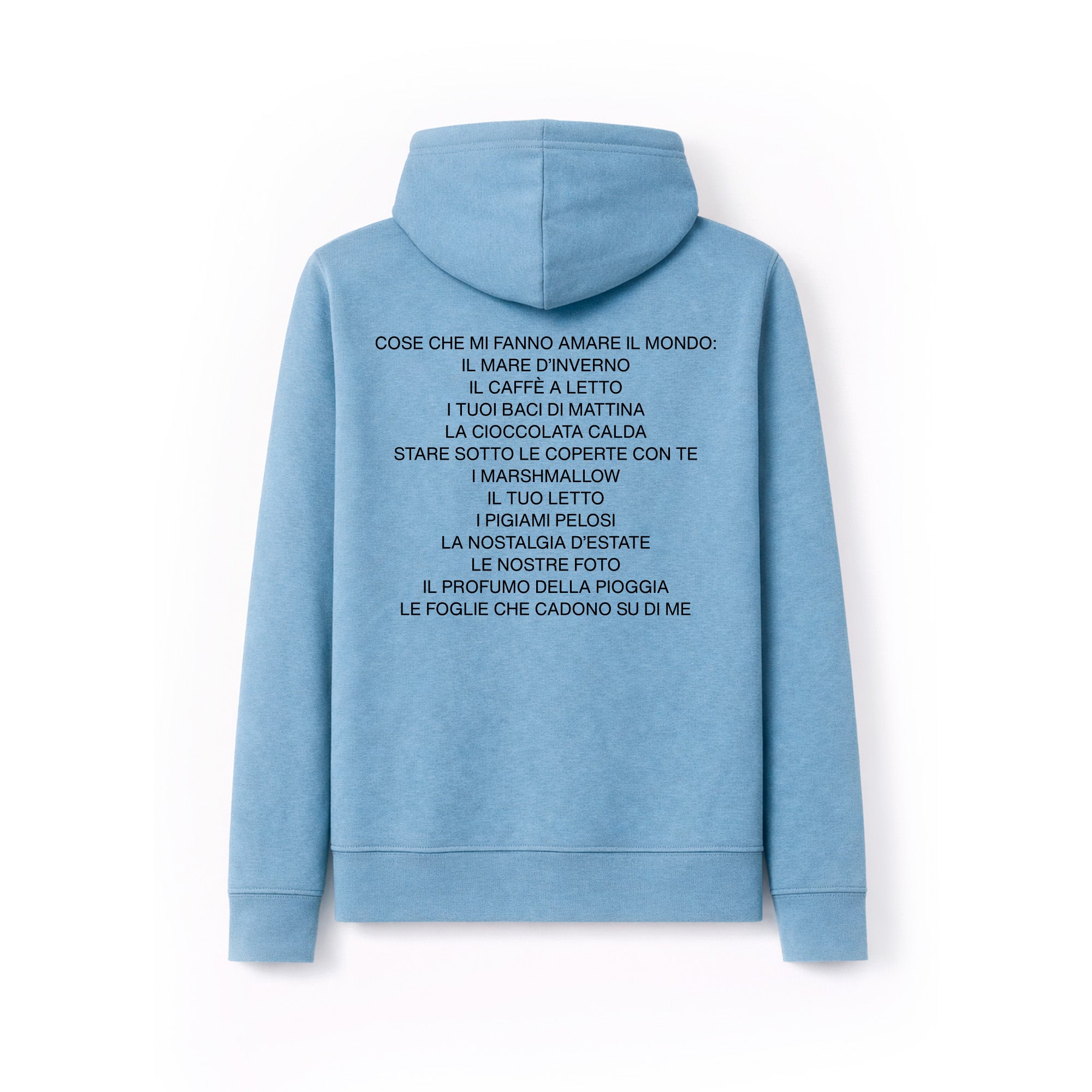 Felpa Hoodie "Cose Che Mi Fanno Amare Il Mondo"