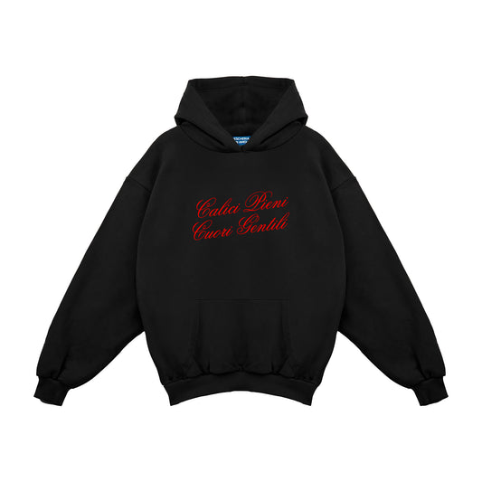 Felpa Hoodie "Calici Pieni, Cuori Gentili"