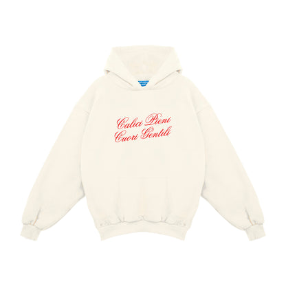 Felpa Hoodie "Calici Pieni, Cuori Gentili"