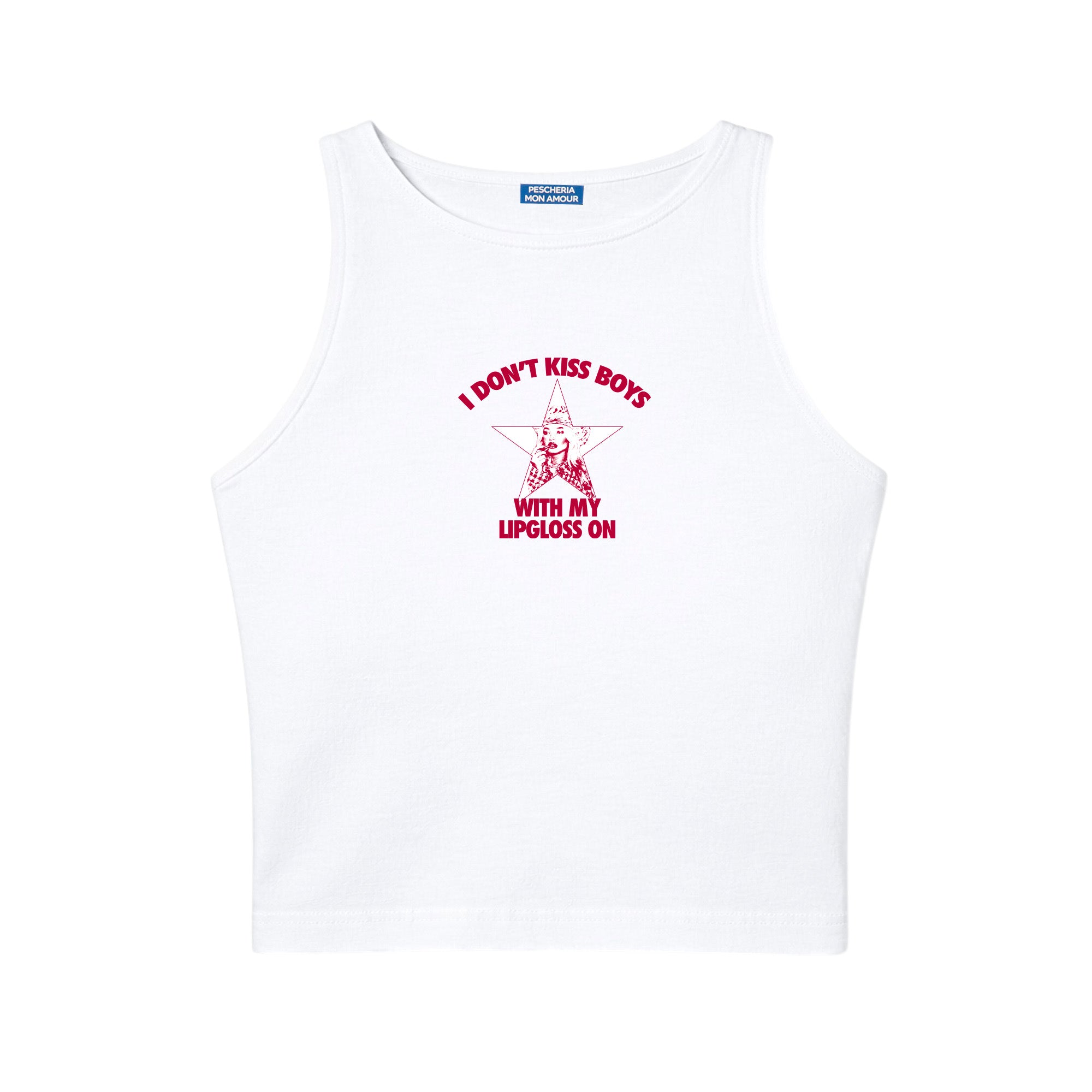 Il tank top “I Don't Kiss Boys"