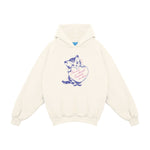 Felpa con cappuccio gattino Kitty color panna di Pescheria mon amour