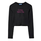 Long Sleeve Cropped Box “Lovers never die"