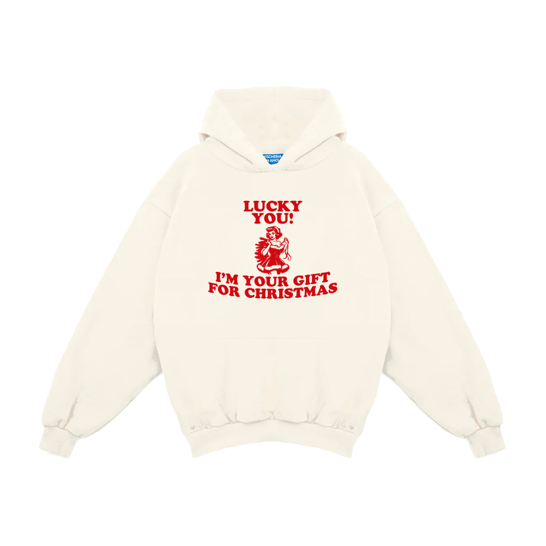 Felpa Hoodie "Lucky you!"