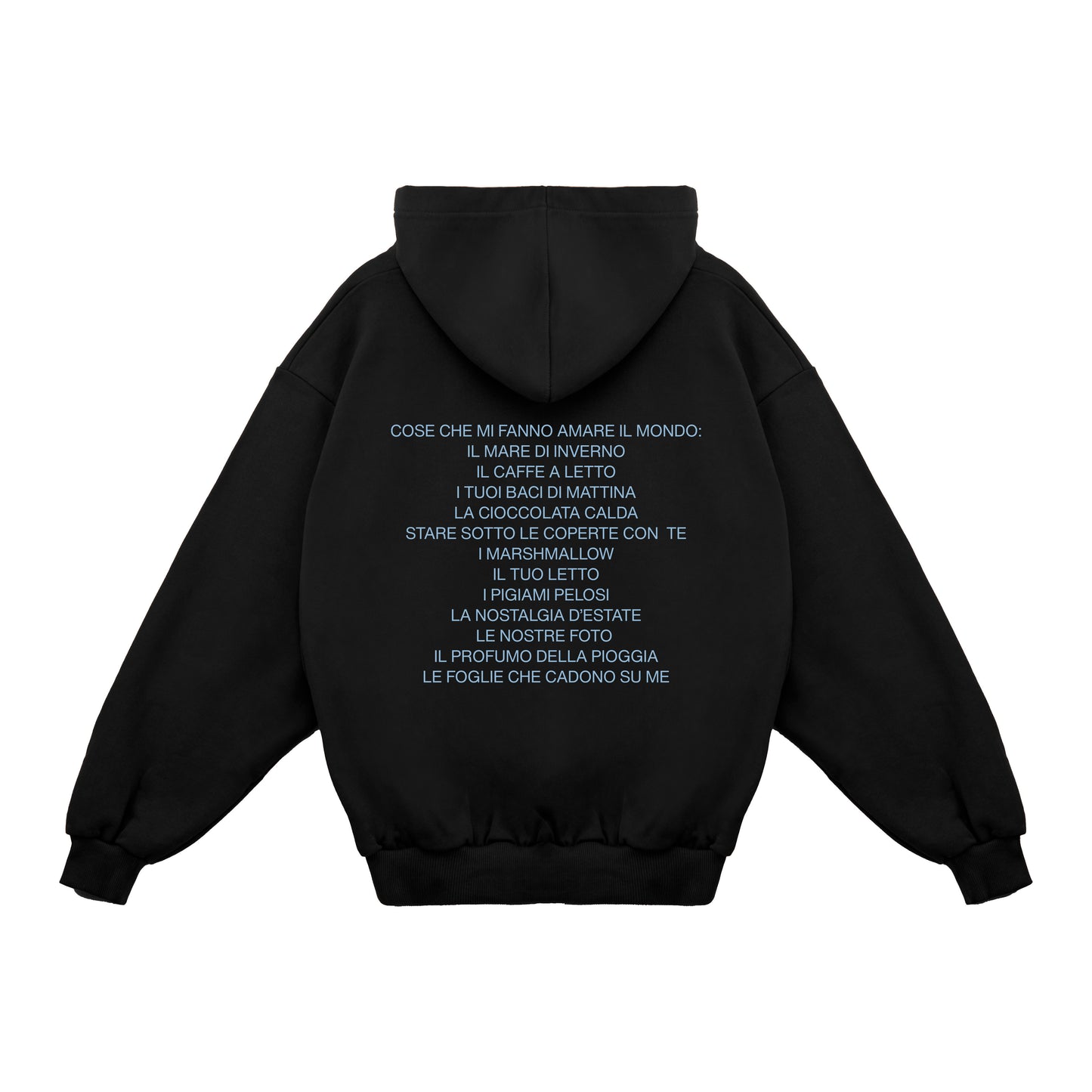 Felpa Hoodie "Cose Che Mi Fanno Amare Il Mondo"