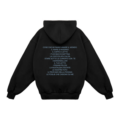 Felpa Hoodie "Cose Che Mi Fanno Amare Il Mondo"