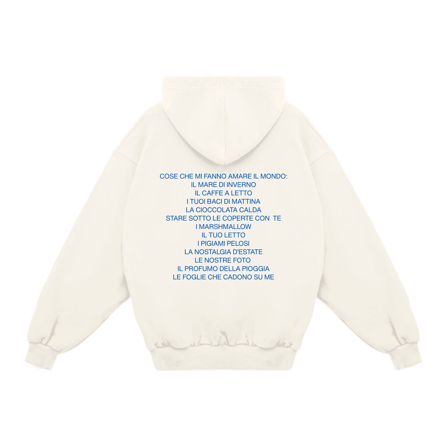 Felpa Hoodie "Cose Che Mi Fanno Amare Il Mondo"