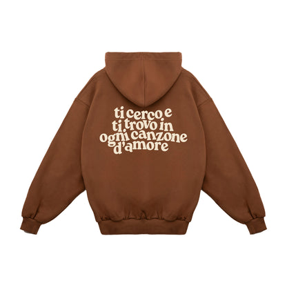 Felpa Hoodie "In Ogni Canzone D'Amore"