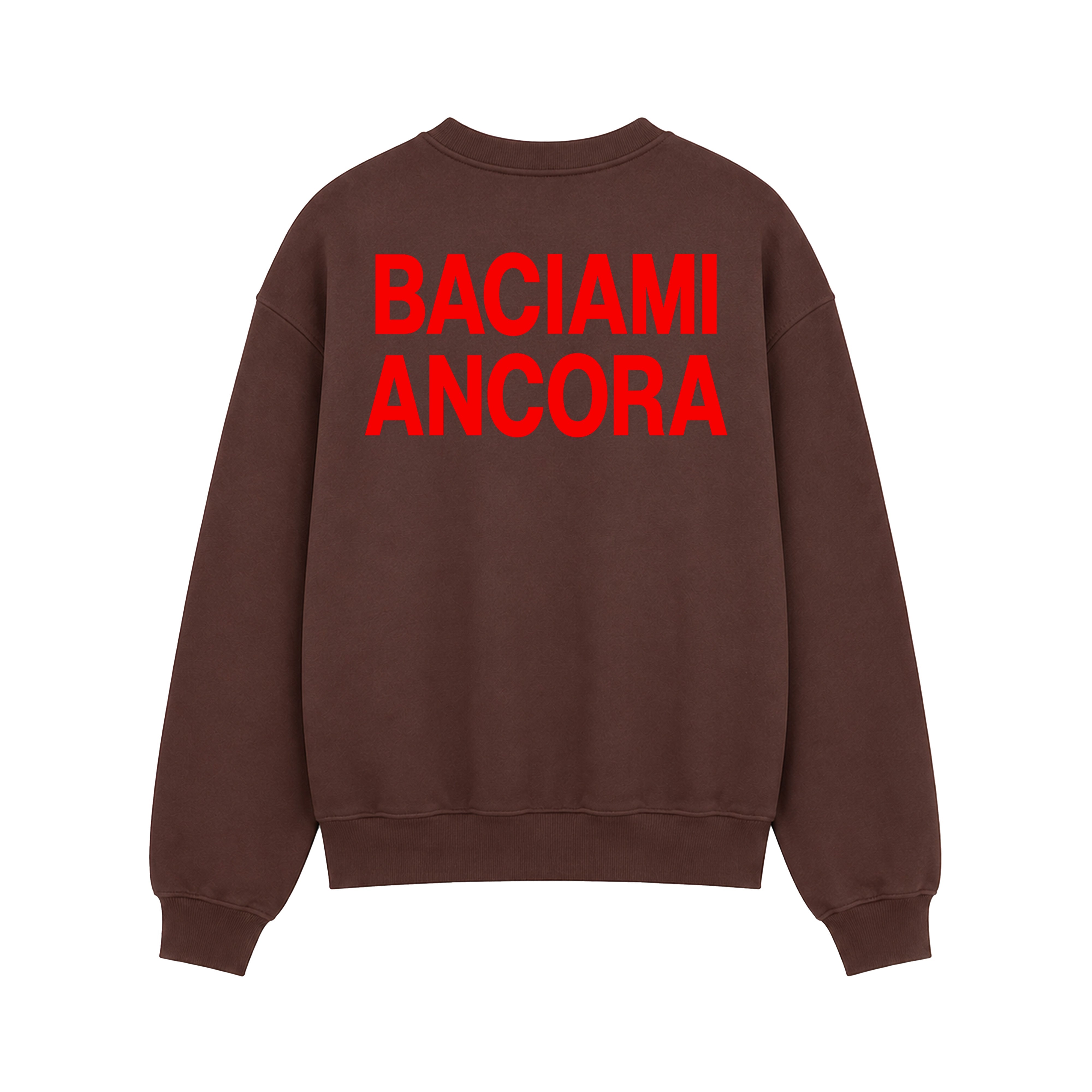 Felpa Girocollo Baciami Ancora Moro retro