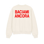 Felpa Girocollo Baciami Ancora Panna retro