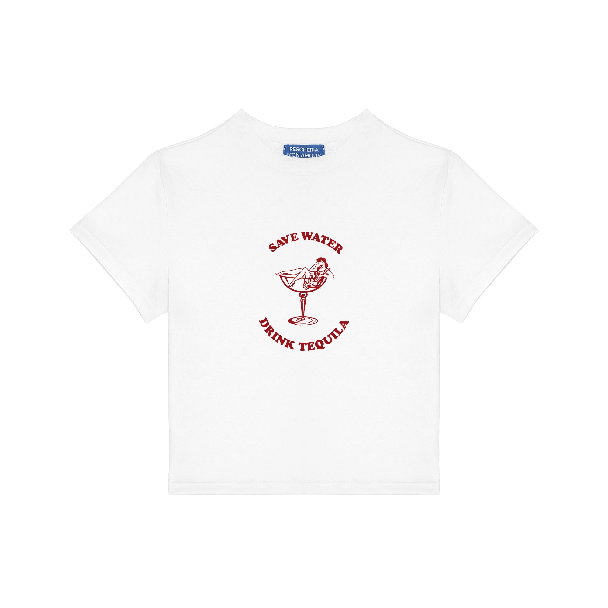Baby Tee "Save water, drink tequila"