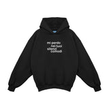 Felpa Hoodie "Silenzi comodi"