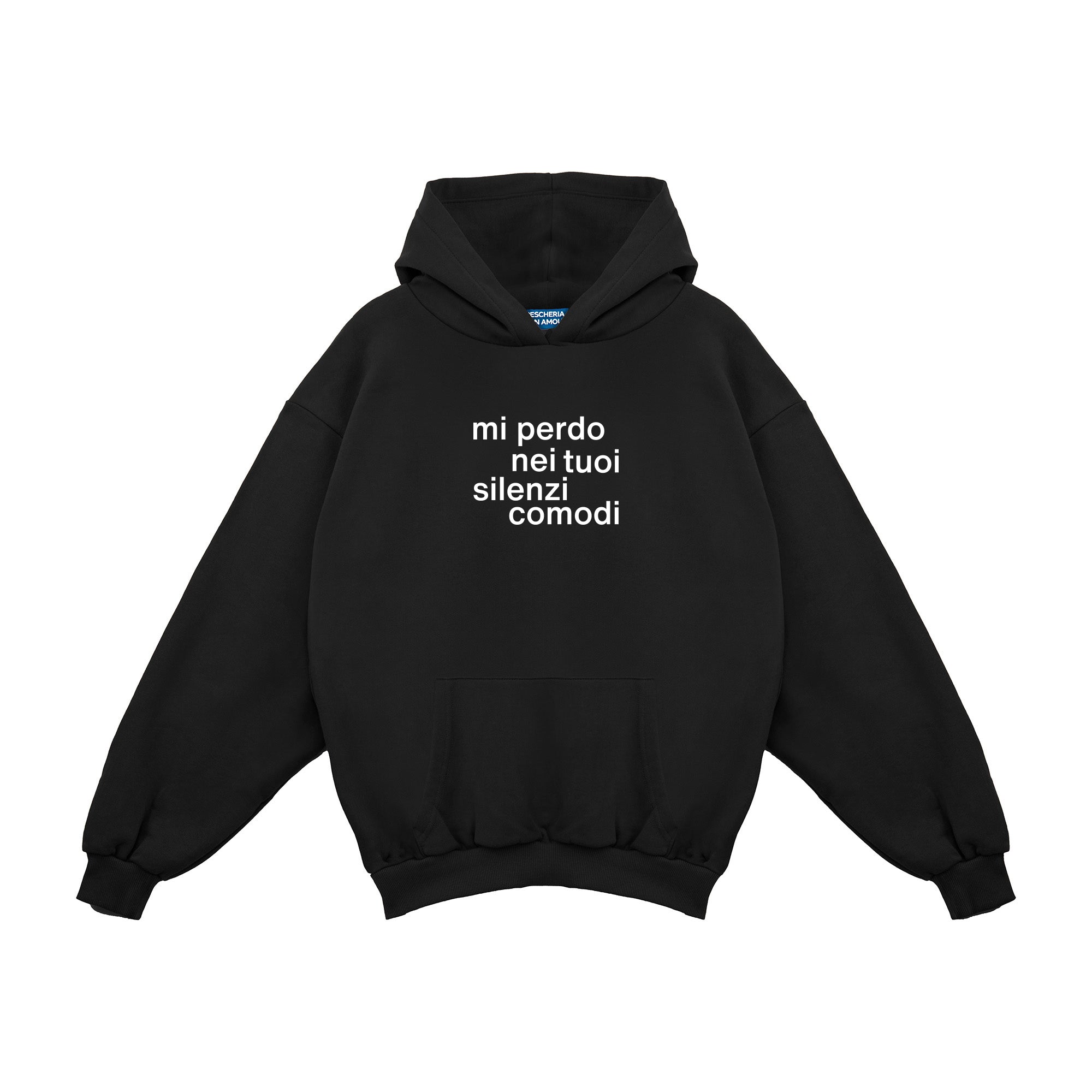 Felpa Hoodie "Silenzi comodi"