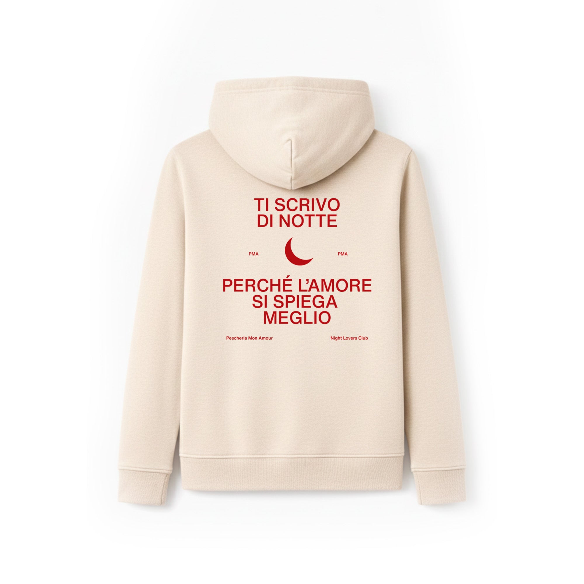 Felpa Hoodie "Ti scrivo di notte"
