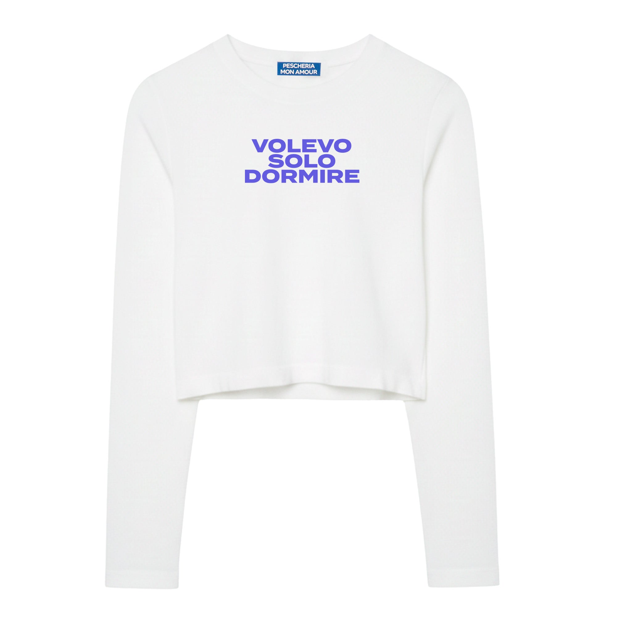 Long Sleeve Cropped Box “Volevo solo dormire"