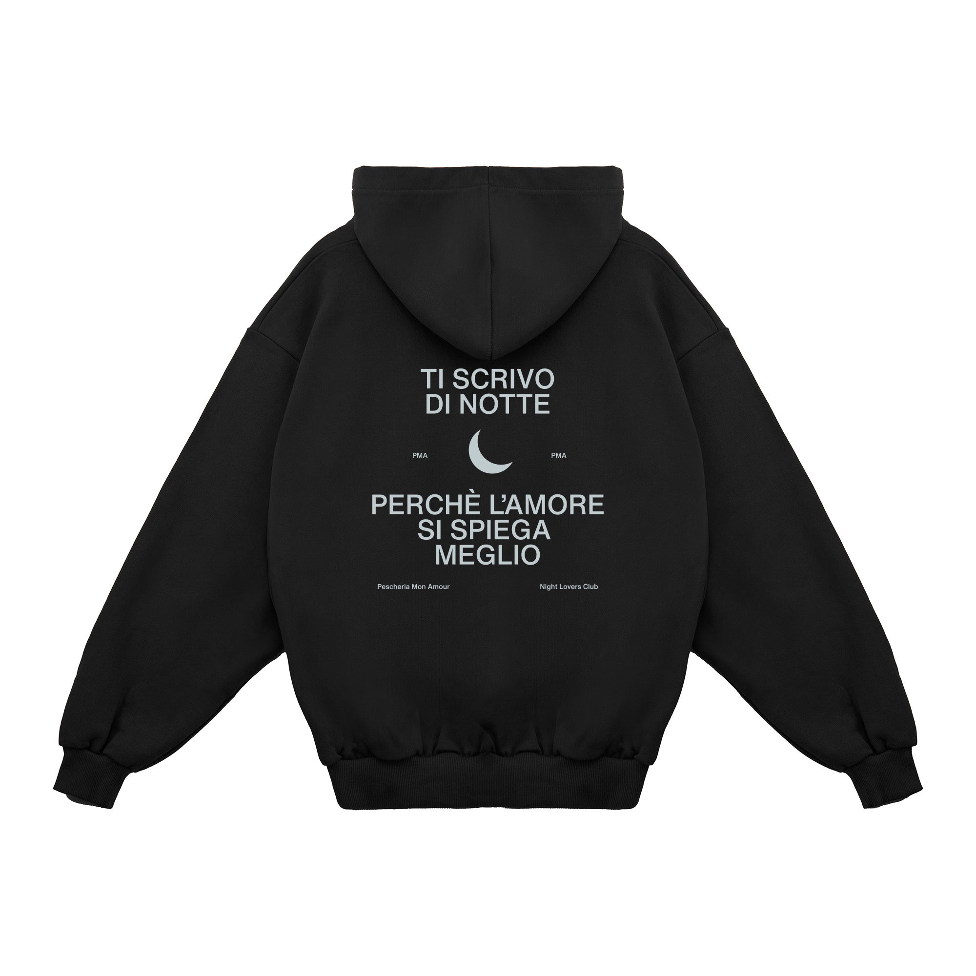 Felpa Hoodie "Ti scrivo di notte"