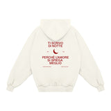 Felpa Hoodie "Ti scrivo di notte"