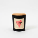 Candela in vetro "Sempre stanca"