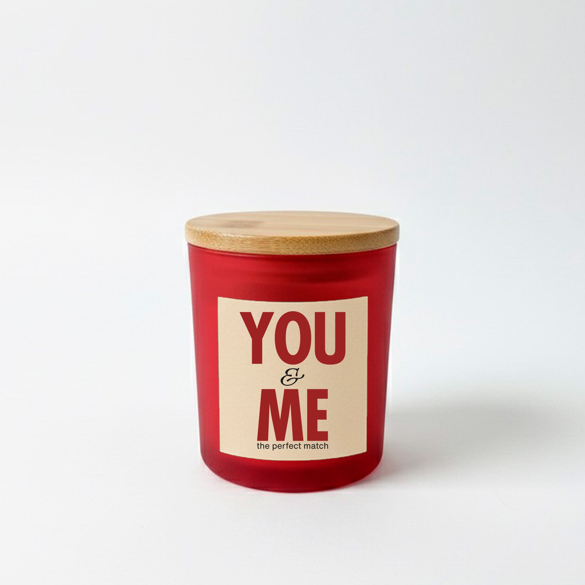Candela in vetro "You & Me"