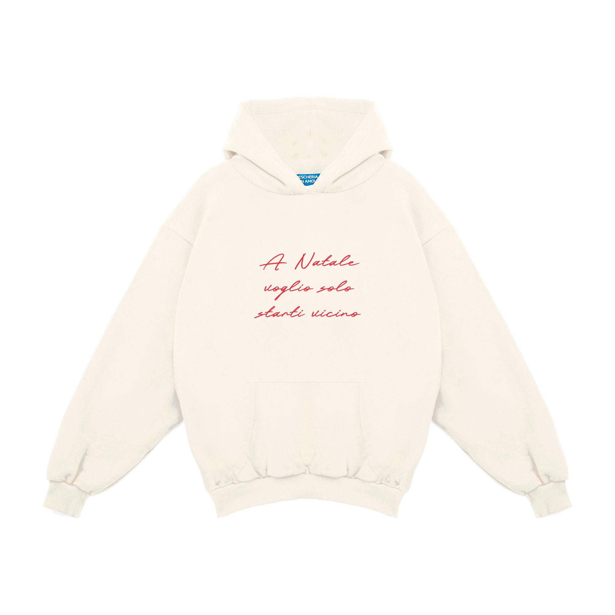 Felpa hoodie A Natale voglio solo starti vicino