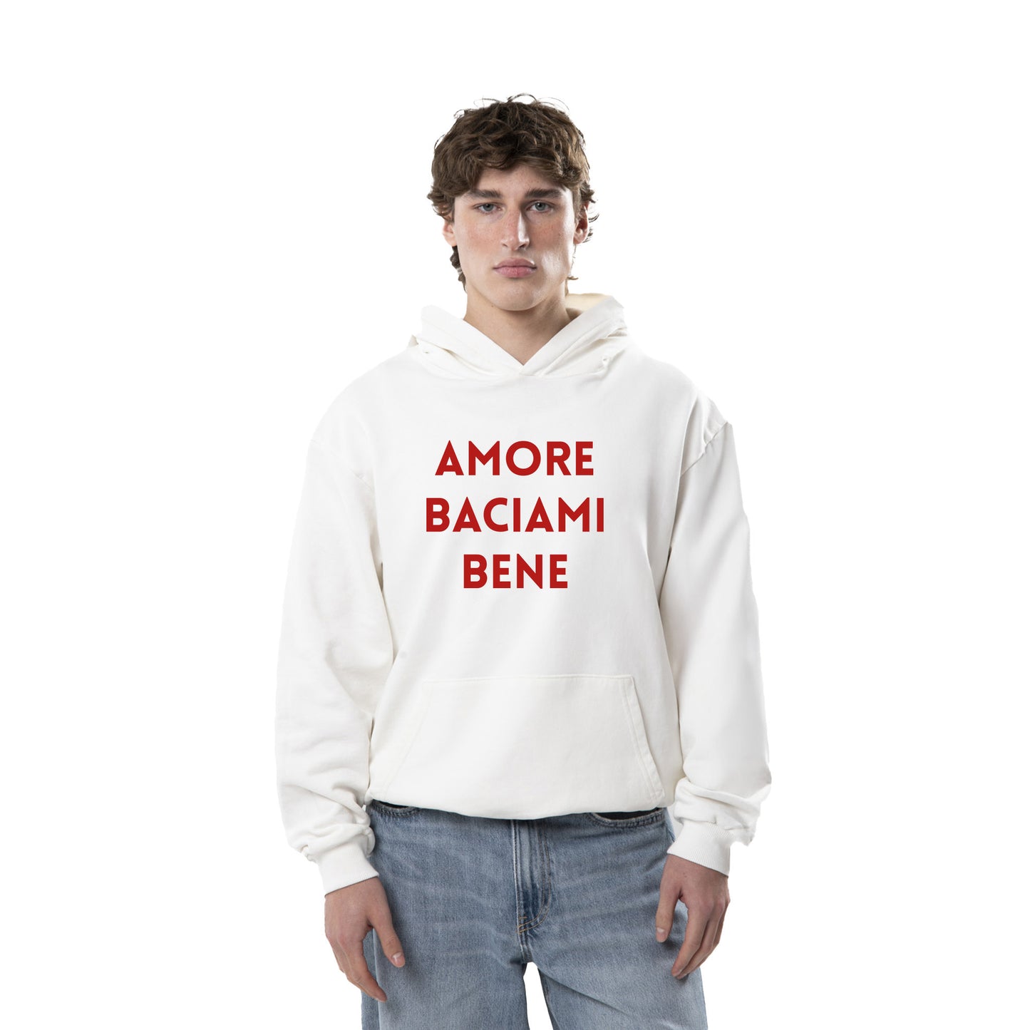 Felpa Hoodie "AMORE BACIAMI BENE"