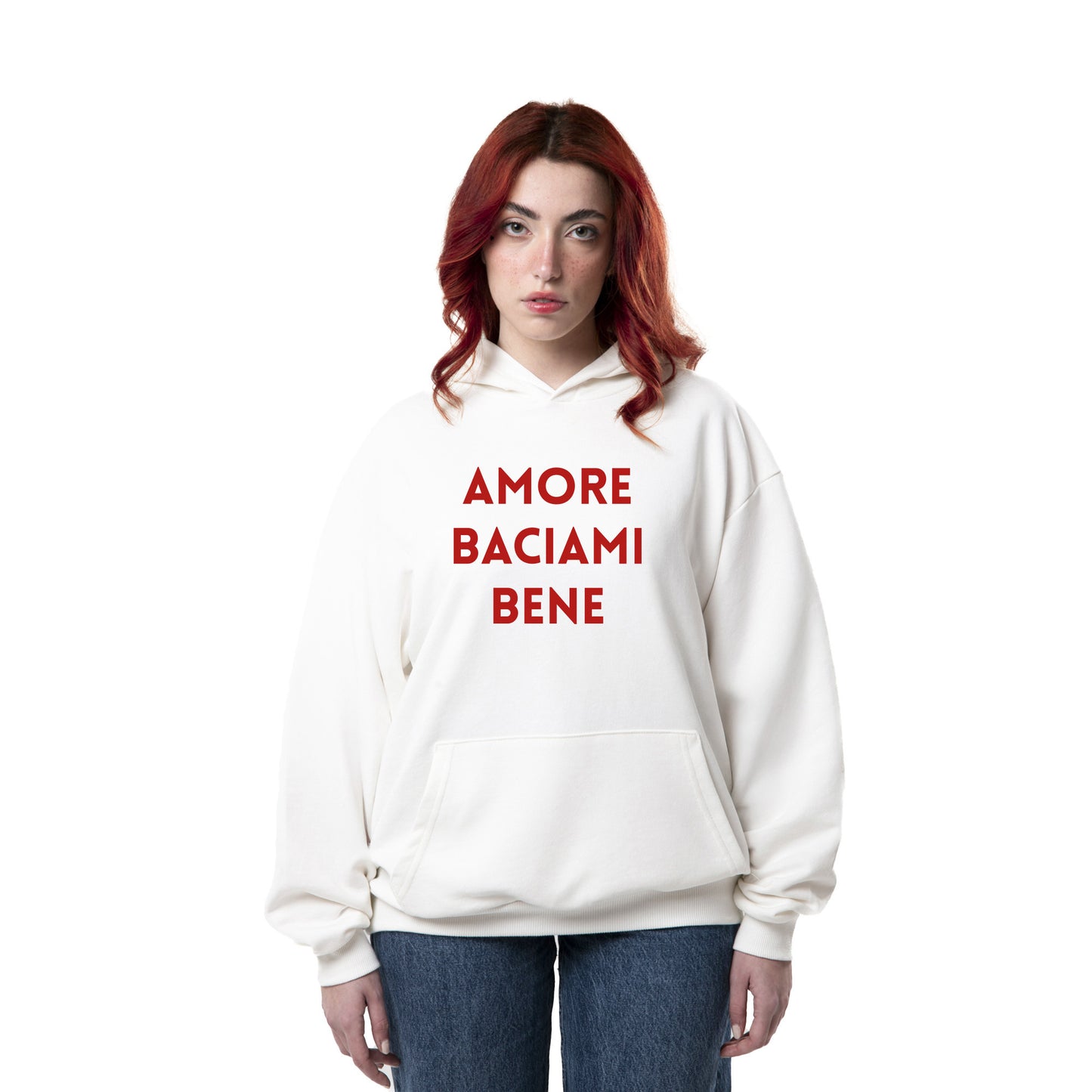 Felpa Hoodie "AMORE BACIAMI BENE"