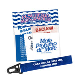 Sticker pack con portachiavi "Casa mia le cose mie"