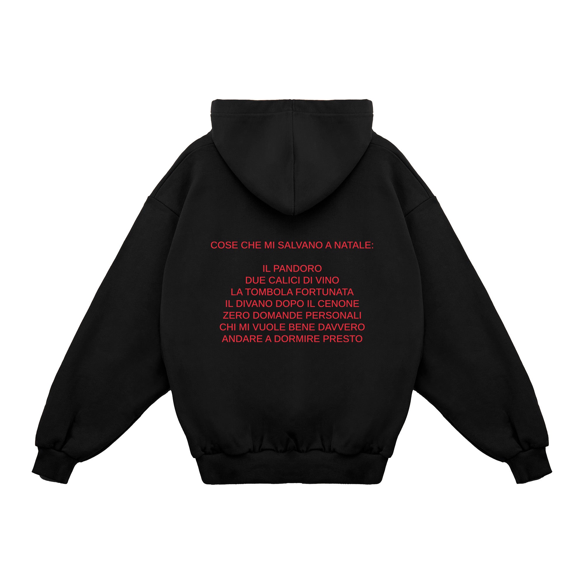 Felpa hoodie Cose che mi salvano a natale