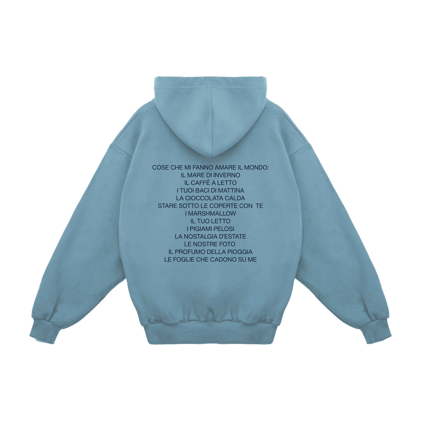 Felpa Hoodie "Cose Che Mi Fanno Amare Il Mondo"