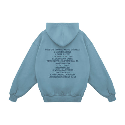 Felpa Hoodie "Cose Che Mi Fanno Amare Il Mondo"