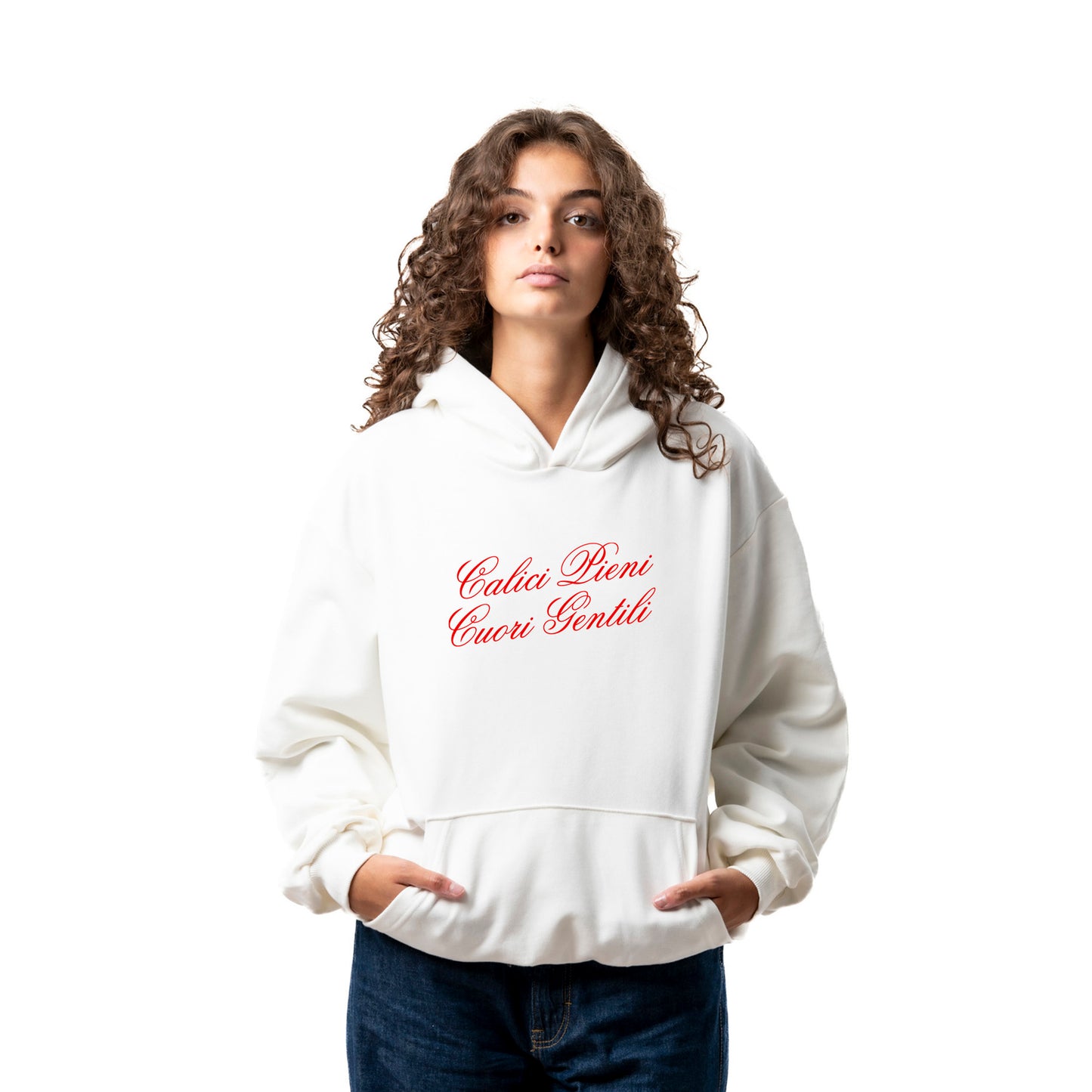 Felpa Hoodie "Calici Pieni, Cuori Gentili"