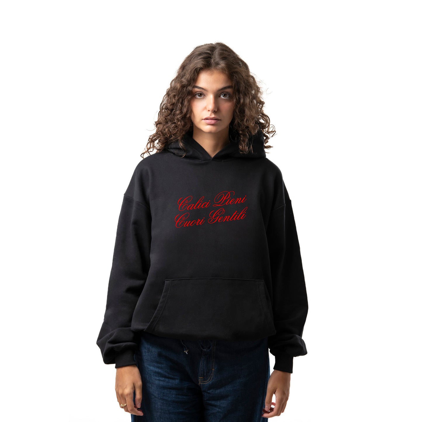 Felpa Hoodie "Calici Pieni, Cuori Gentili"