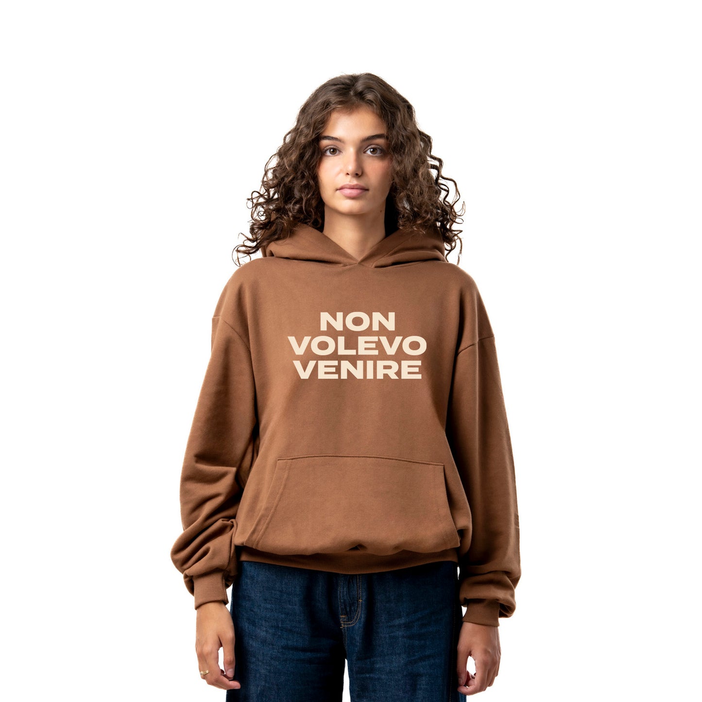 Felpa Hoodie "Non Volevo Venire"