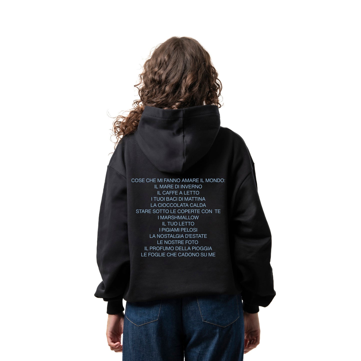 Felpa Hoodie "Cose Che Mi Fanno Amare Il Mondo"