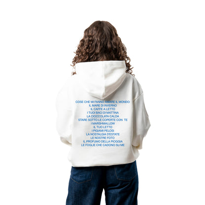 Felpa Hoodie "Cose Che Mi Fanno Amare Il Mondo"