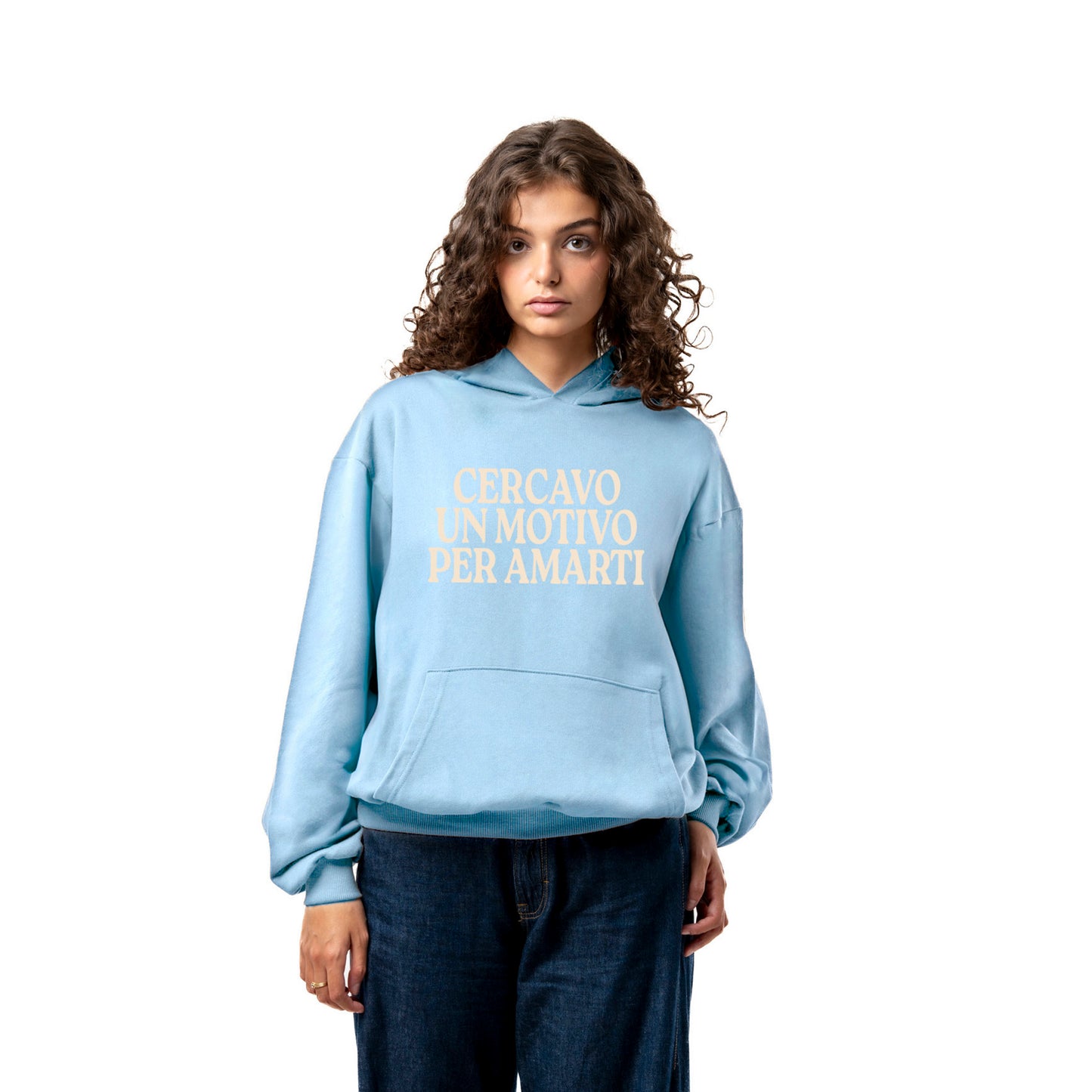 Felpa Hoodie "Cercavo Un Motivo Per Amarti"