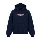 Hoodie Abbracciami Che Passa Blu Navy