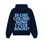 Hoodie Di Che Colore Sono I Tuoi Sogni Blu Navy retro
