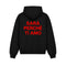 Hoodie Sarà Perché Ti Amo Nero retro