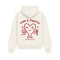 Hoodie Vino e Piantini Panna retro
