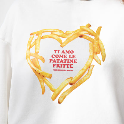 Felpa Hoodie "Ti amo come le patatine fritte"