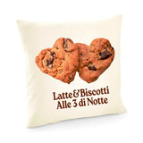 Fodera cuscino Latte e biscotti