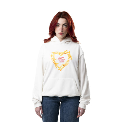 Felpa Hoodie "Ti amo come le patatine fritte"