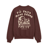 Felpa Girocollo "Più pasta meno drama"