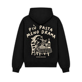 Hoodie "Più pasta meno drama"
