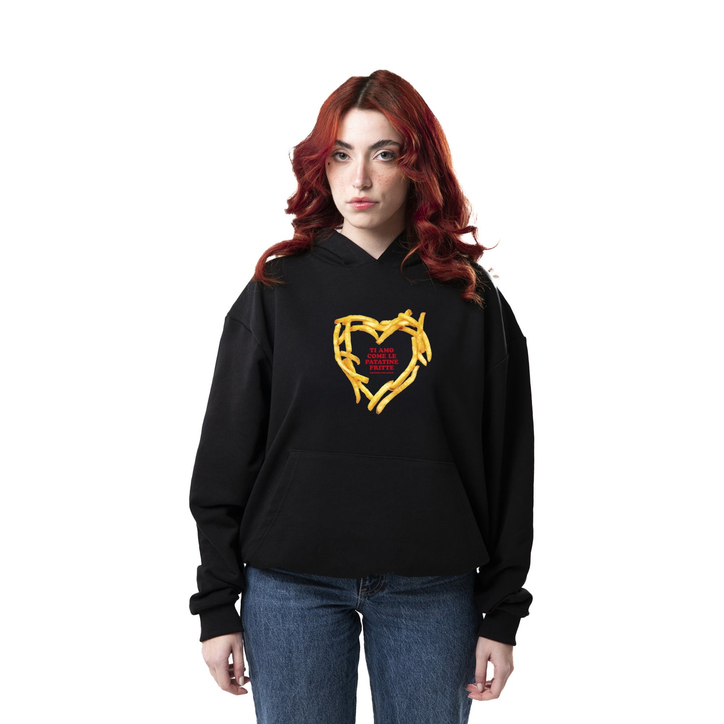 Felpa Hoodie "Ti amo come le patatine fritte"