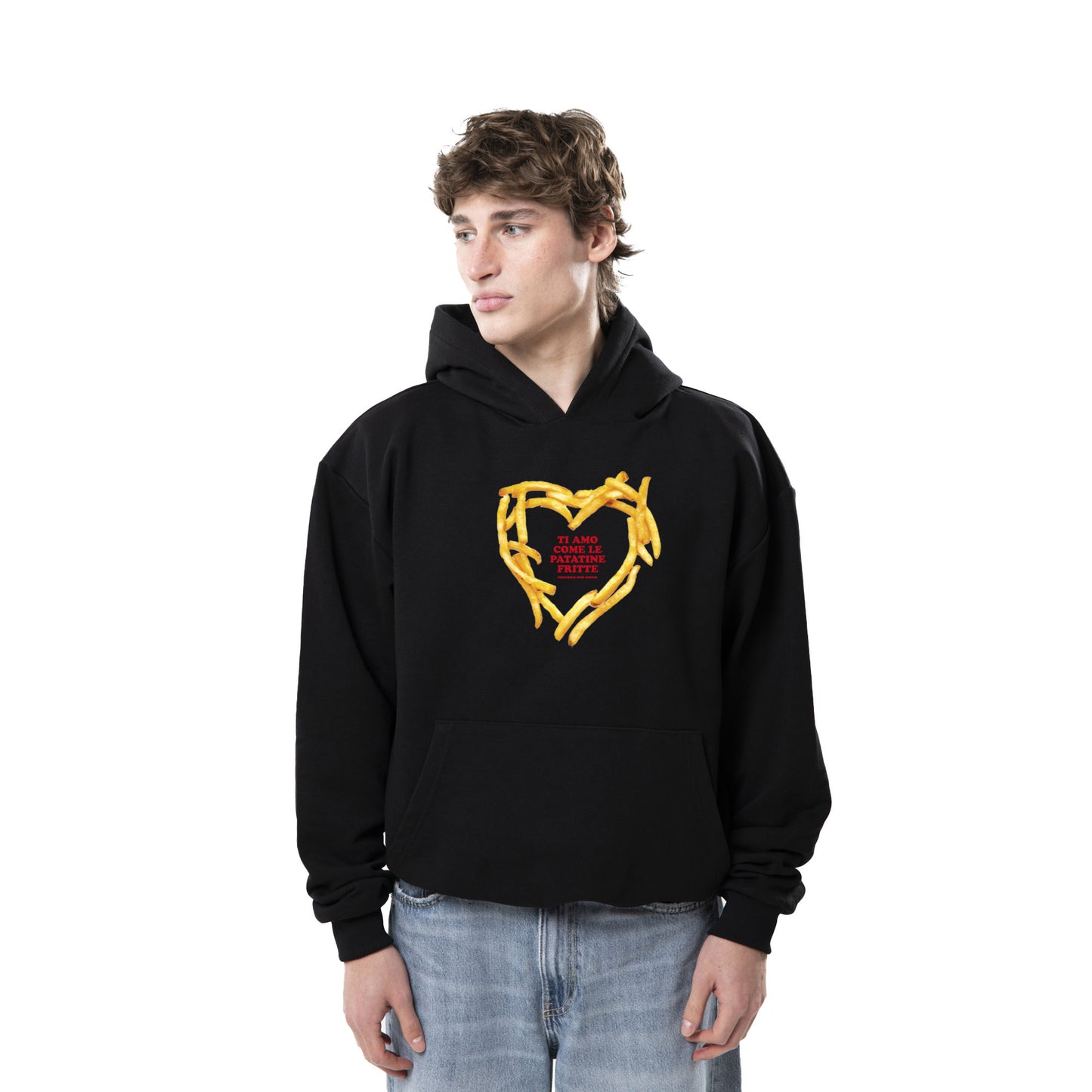 Felpa Hoodie "Ti amo come le patatine fritte"