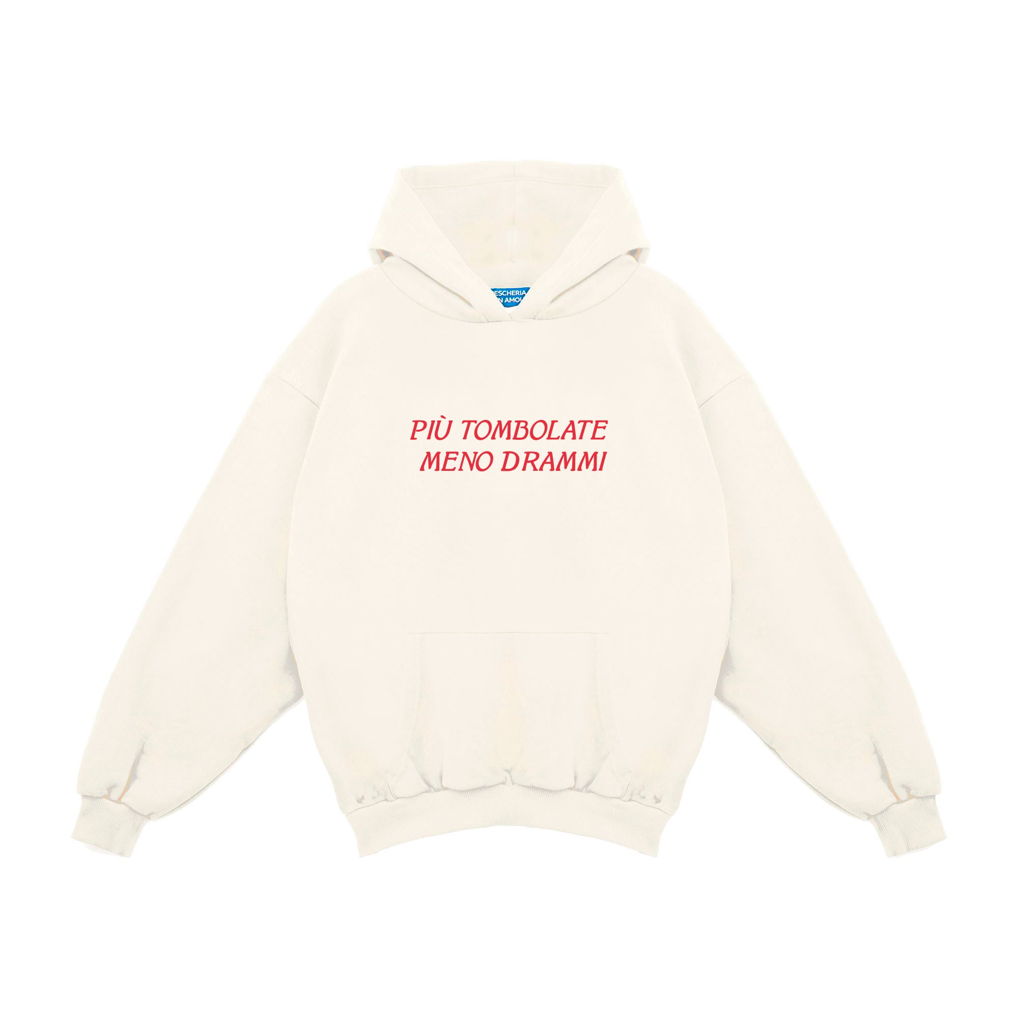 Felpa hoodie Più tombolate meno drammi